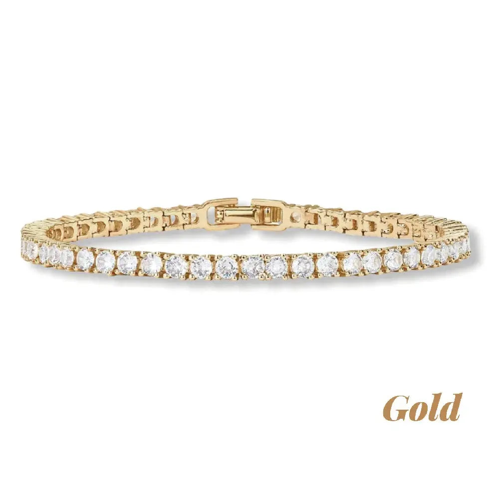 Golden Grace Zirconia Tennis Bracelet