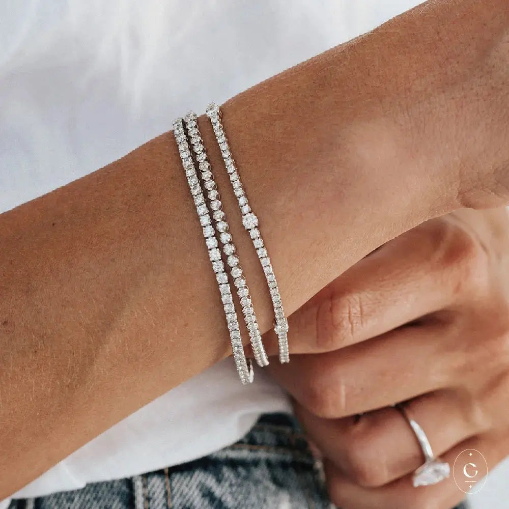 Golden Grace Zirconia Tennis Bracelet