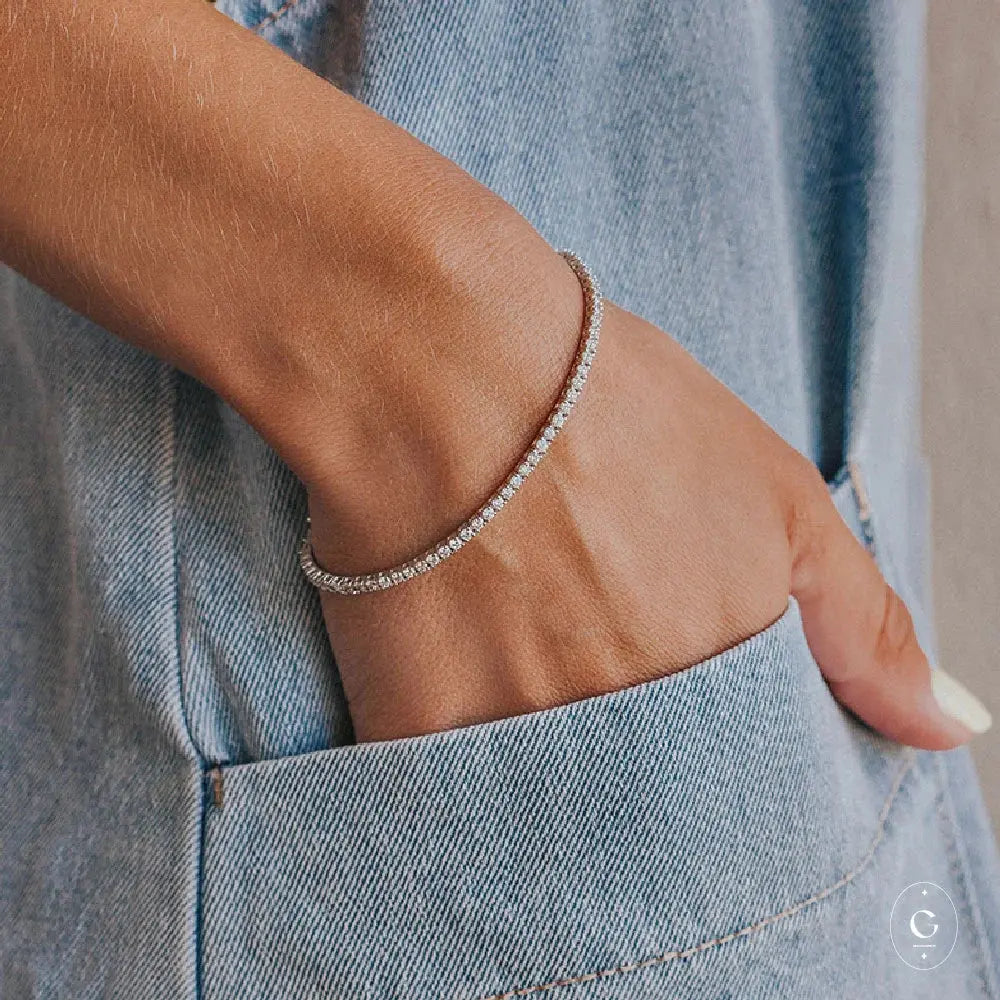 Golden Grace Zirconia Tennis Bracelet