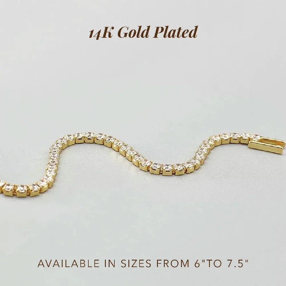 Golden Grace Zirconia Tennis Bracelet