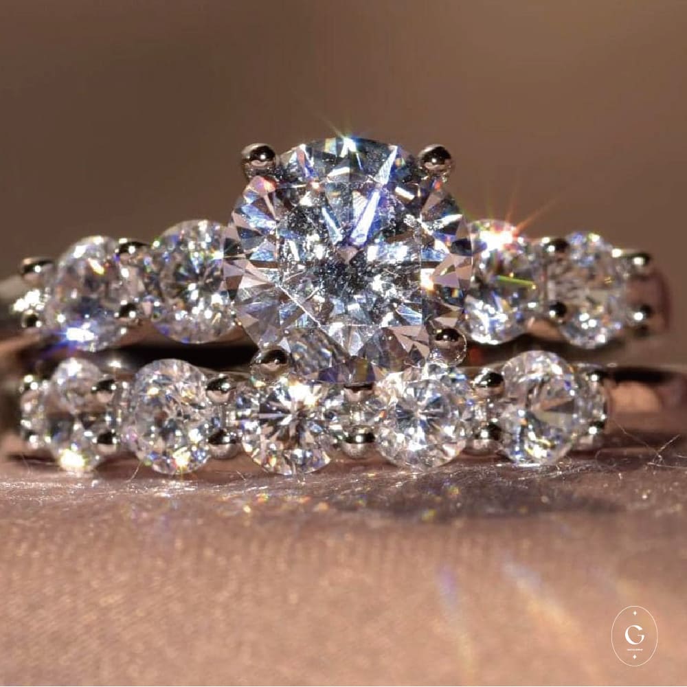 Luminous Golden Twilight Ring