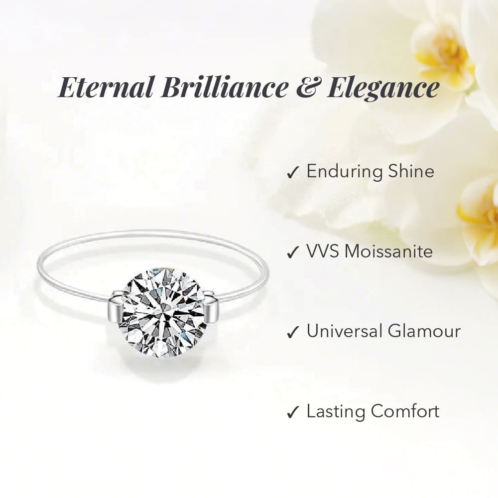 Moonlight Moissanite Invisible Ring