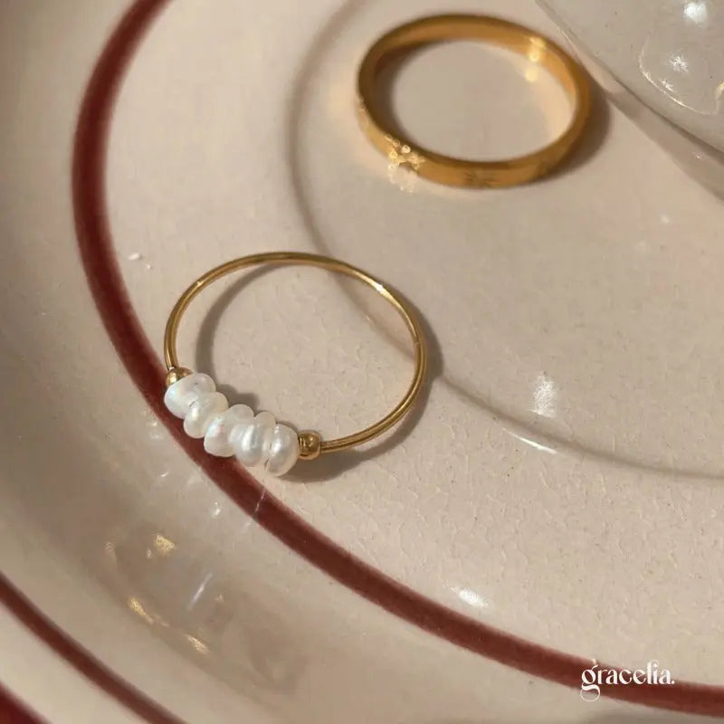 Serene Pearl Beaded Ring