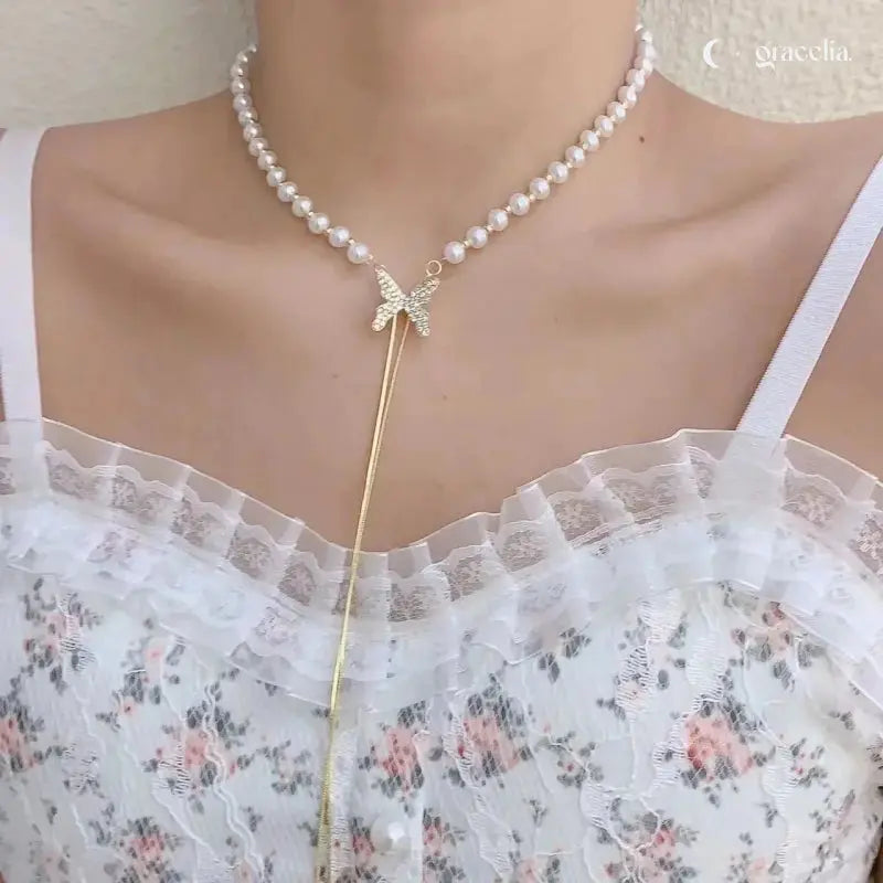 Enchanted Butterfly Pearl Pendants