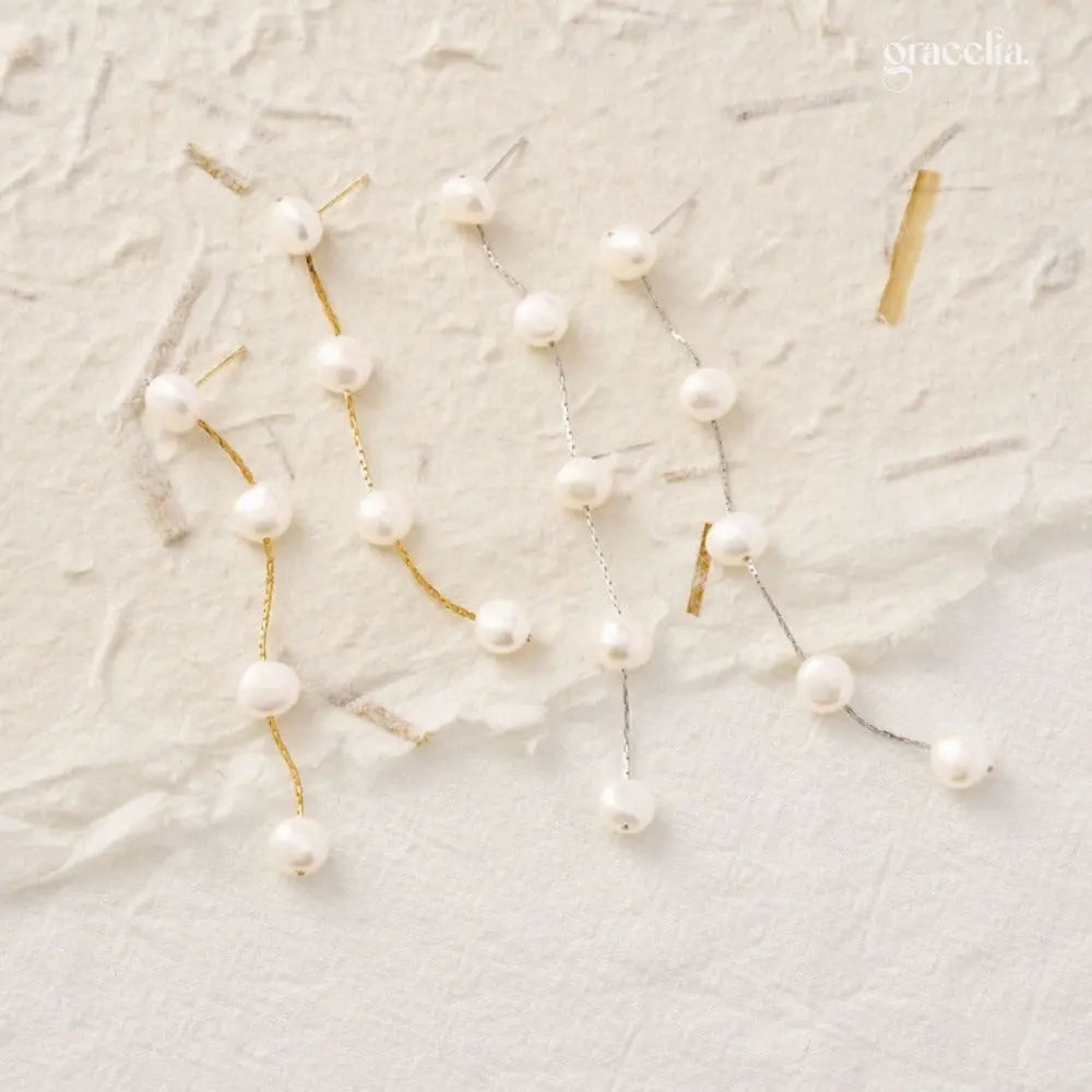 "Melodies of Serenity" Pearl Drop Earrings
