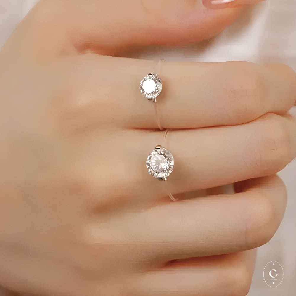 Moonlight Moissanite Invisible Ring