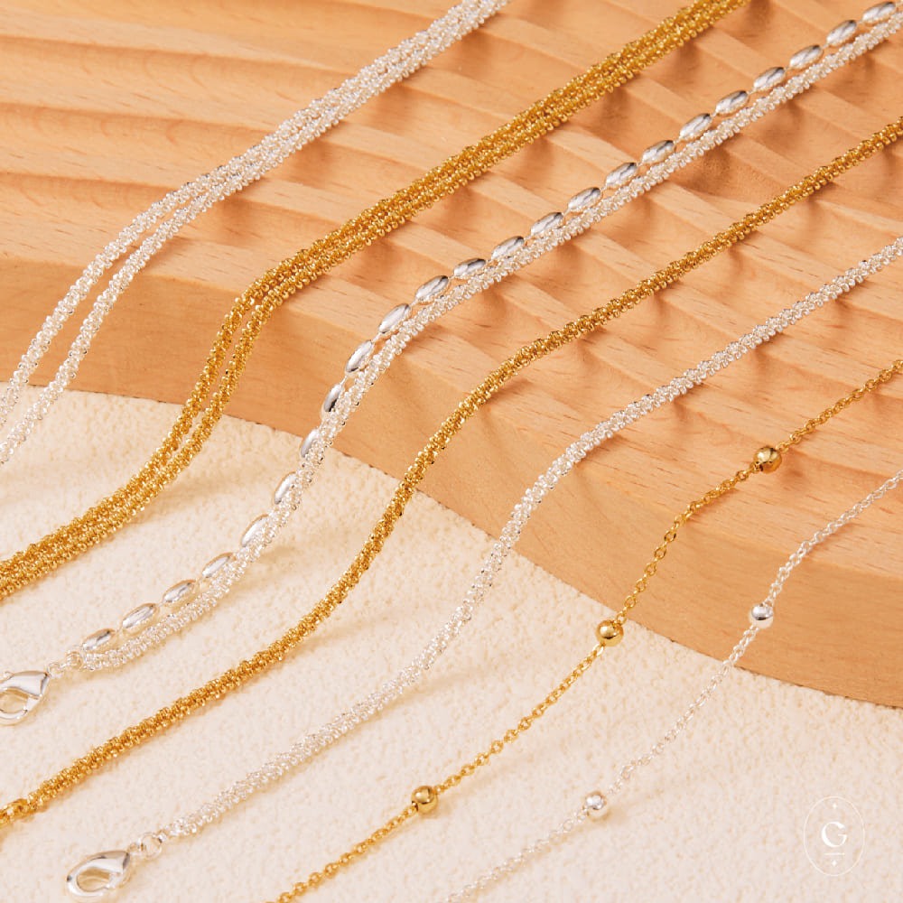 Tidal Grace Dainty Anklet Stack