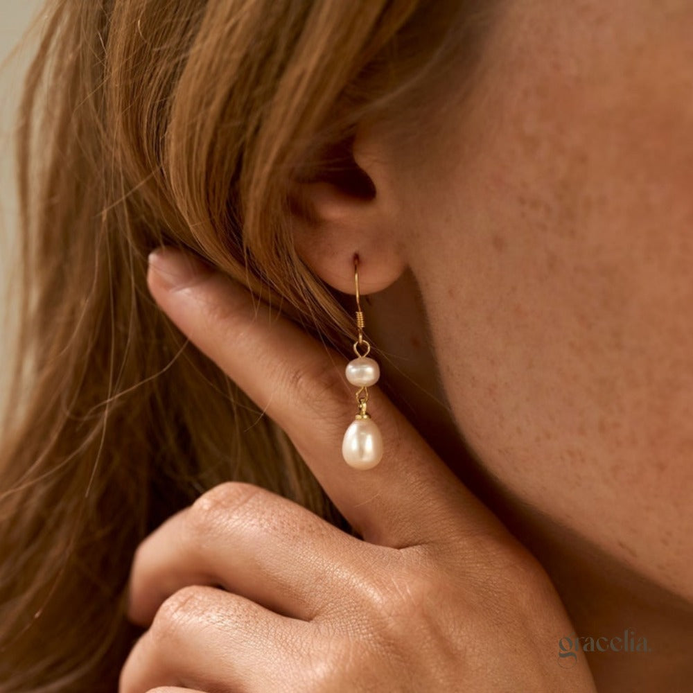 Charmant Freshwater Pearl Drop Earrings