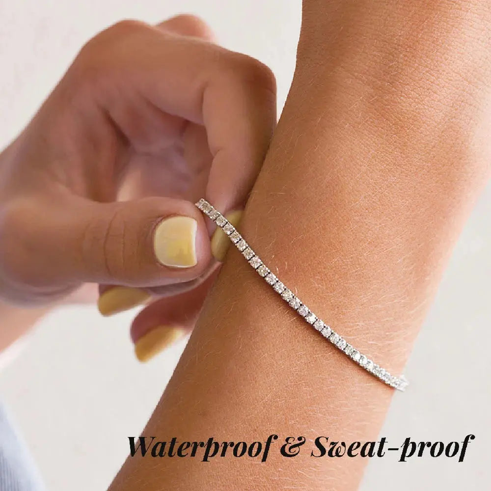 Golden Grace Zirconia Tennis Bracelet