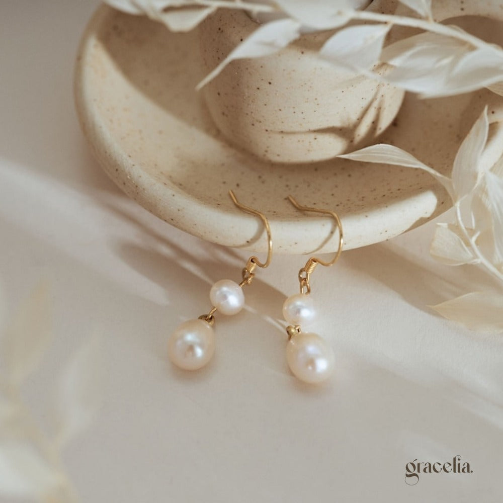 Charmant Freshwater Pearl Drop Earrings