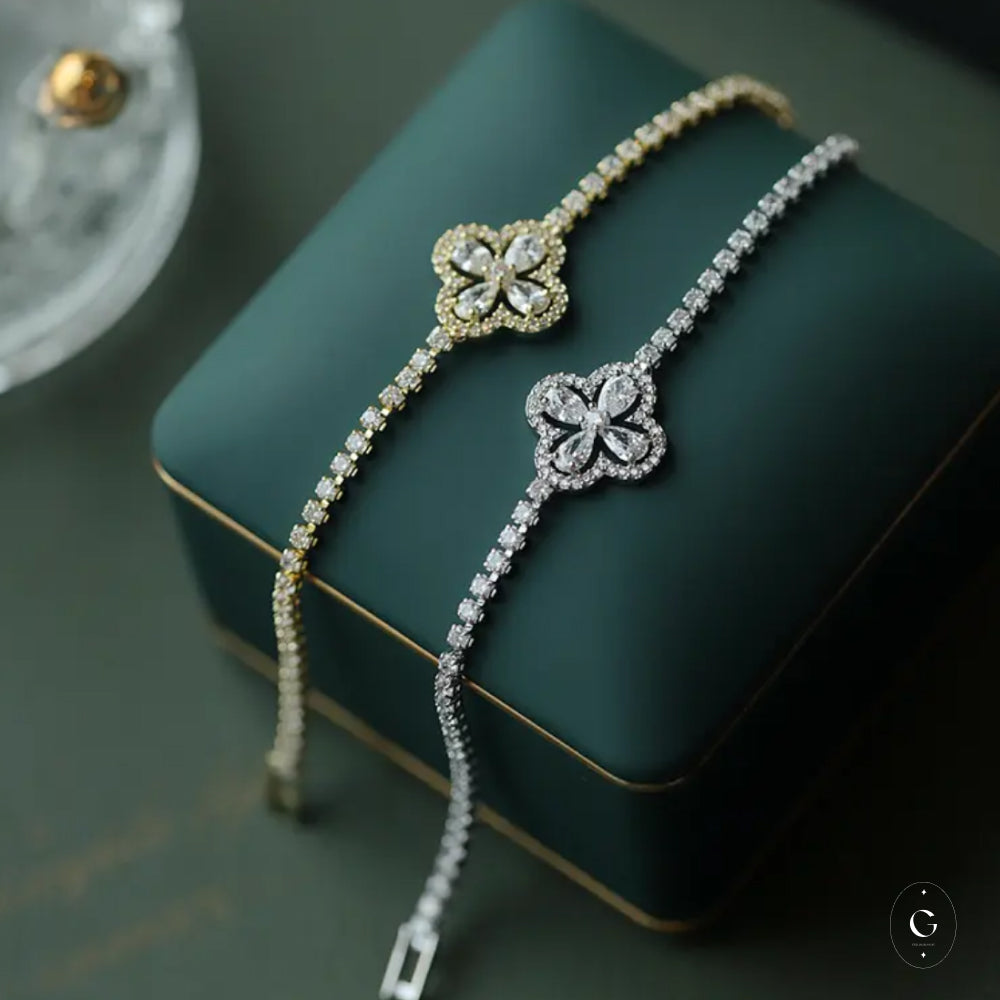 Starlight Four Leaf Clover Bracelet