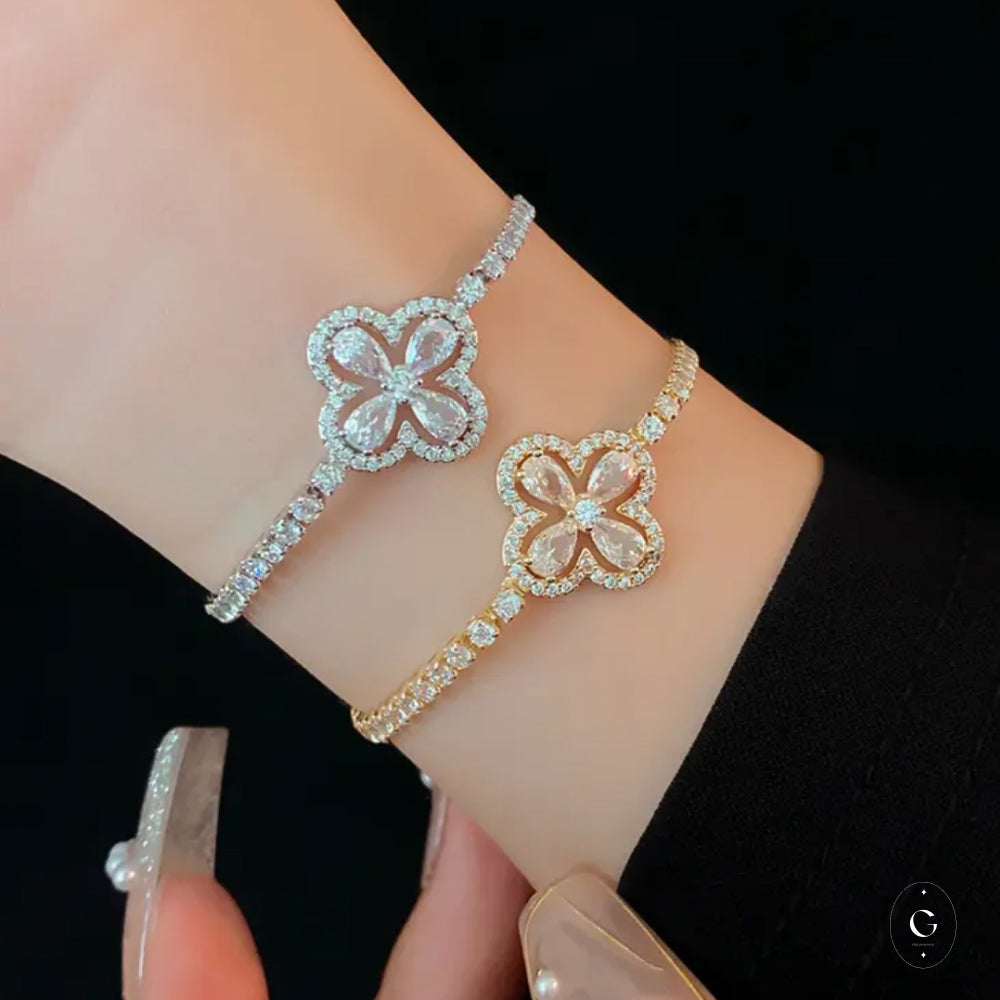 Starlight Four Leaf Clover Bracelet