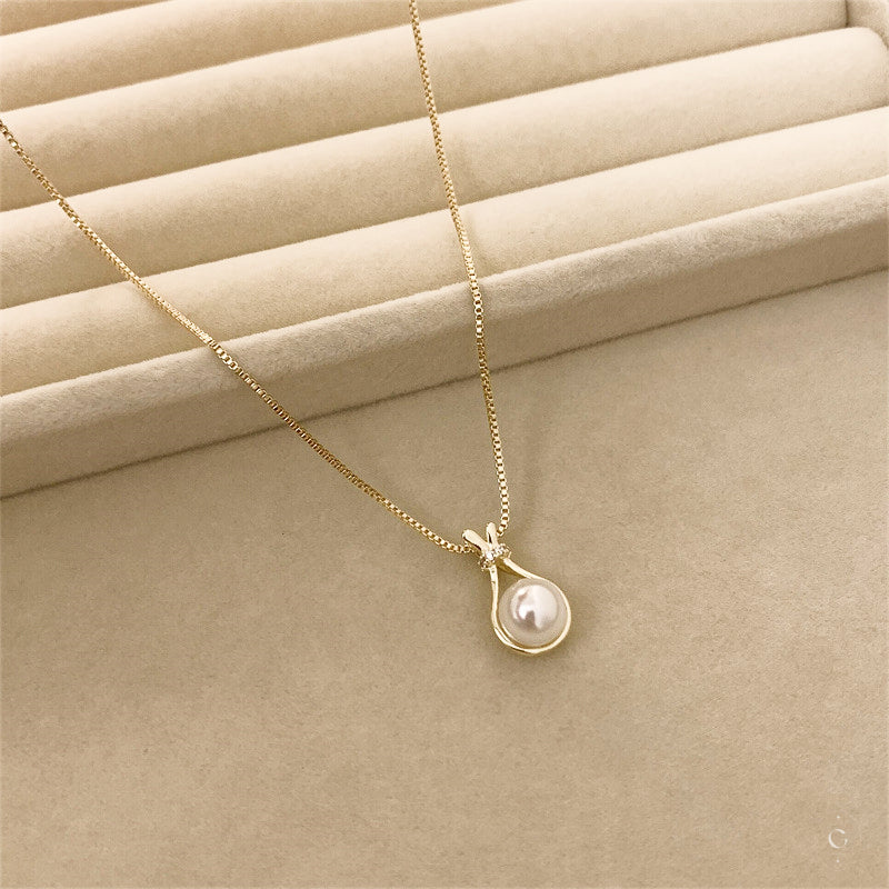 Blessing Bag Dainty Pearl Necklace