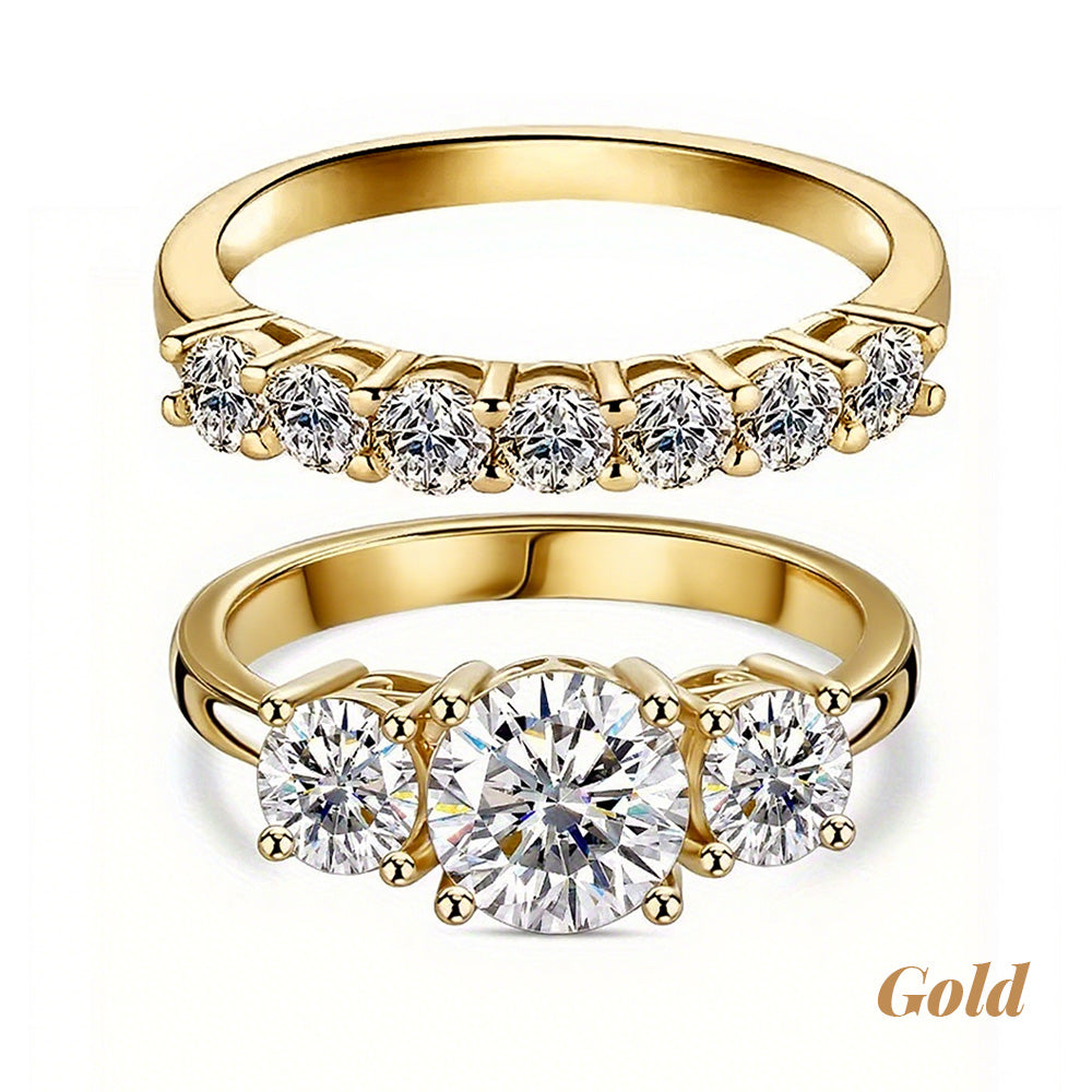 Luminous Golden Twilight Ring